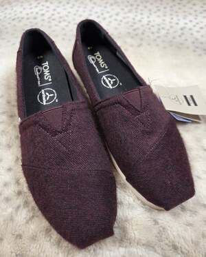 NWT TOMS Men's Alpargata Shoes Size 8 Brown Repreve Heavy Twill Burgundy